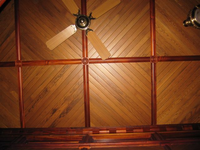 Red Cedar Trim on American Oak Ceiling Lining